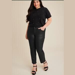 👖 Edgely High Rise Color Coated Slim Straight Ankle Jeans-18 long- NWT